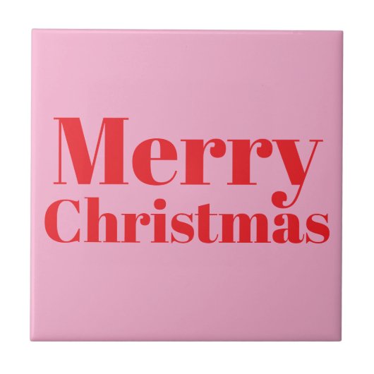 Cute Merry Christmas Ceramic Tile. タイル (正面)