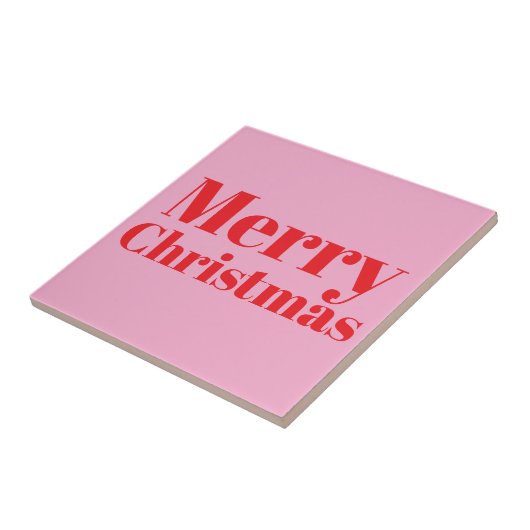 Cute Merry Christmas Ceramic Tile. タイル (側面)