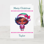 Cute Merry Christmas Child's | Word Search Inside シーズンカード (正面)