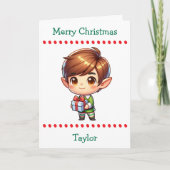 Cute Merry Christmas Child's | Word Search Inside シーズンカード (正面)