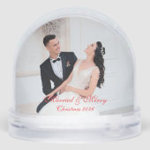 Cute Merry Christmas & Custom Wedding Couple Photo (裏面)