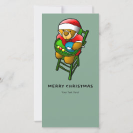 Cute Merry Christmas from Teddy Bear シーズンカード