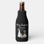 Cute Merry Christmas Gnomies ボトルクーラー (ボトル正面)