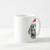 Cute Merry Christmas Goldendoodle Santa Christmas  コーヒーマグカップ (正面右)