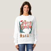 Cute Merry Christmas Holiday Sweater Design スウェットシャツ (正面フル)