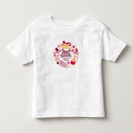 Cute Merry Christmas Toddler T-Shirt Festival  トドラーTシャツ (正面)