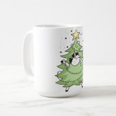 Cute Merry Christmas unicorn コーヒーマグカップ (正面左)