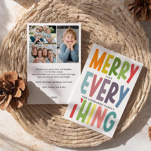 Cute Merry Everything Inclusive 2 photos collage シーズンカード