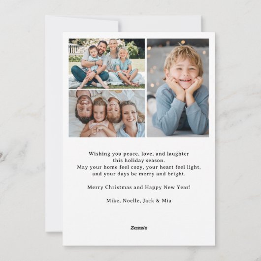 Cute Merry Everything Inclusive 3 photos collage シーズンカード (裏面)