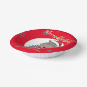 Cute merry Hippo christmas tree zoo safari Xmas  ペーパーボウル (傾斜あり)