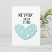 Cute Message : Happy Birthday from your little boy カード (スタンド正面)