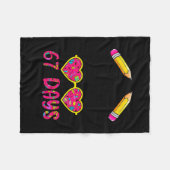 Cute Messy Bun 67 Days Smarter 67 Kids 67 Days Of  フリースブランケット (正面(横))