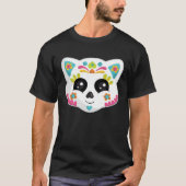 Cute Mexican Halloween Cat  Sugar Skull Cat Tシャツ (正面)