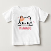 Cute MIAAAOO Cat Baby Toddler Shirt ベビーTシャツ (正面)