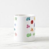 Cute Microbes Bacteria Virus Ecoli Microbiology Se コーヒーマグカップ (中央)