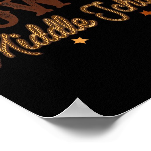 Cute Middle School Teacher Rodeo Western Howdy Mid ポスター (角)