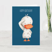 Cute Military Duck Saluting Birthday カード (正面)