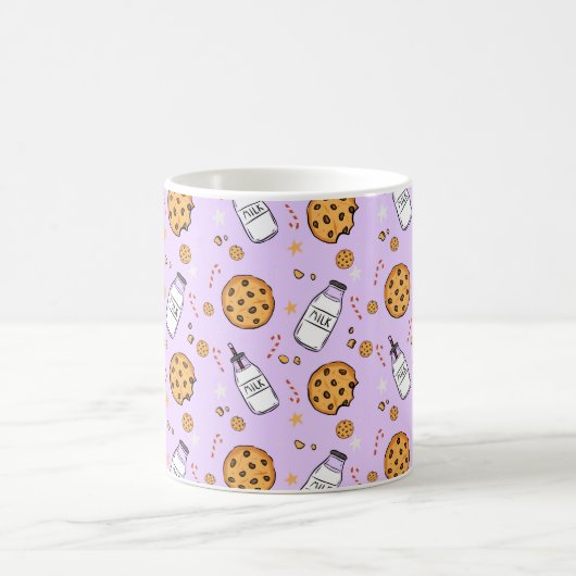 Cute Milk and Cookies Christmas Mug for Hot Drinks コーヒーマグカップ (中央)