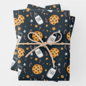 Cute Milk and Cookies Gift Wrap ラッピングペーパーシート (インサイチュ)