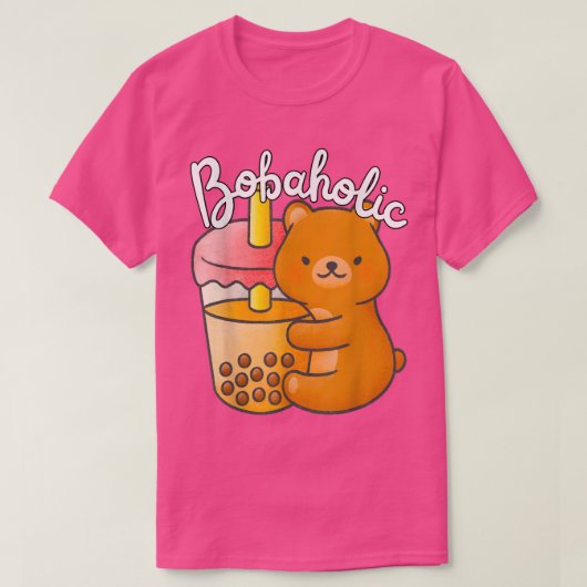 Cute Milk Tea Bear Boba Bubble Tea Lover Funny Bob Tシャツ (デザイン正面)