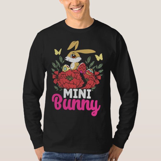 Cute Mini Bunny Easter Bunny Eggs Happy Easter Tシャツ (正面)
