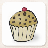 Cute Mini Muffin スクエアペーパーコースター (正面)
