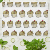 Cute Mini Muffins Pattern キッチンタオル (折り畳み)