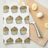 Cute Mini Muffins Pattern キッチンタオル (四つ折り)