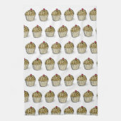 Cute Mini Muffins Pattern キッチンタオル (縦)