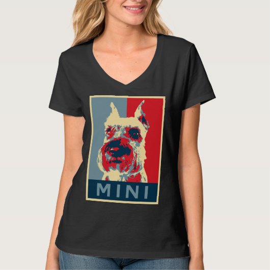 Cute Miniature Schnauzer Election Tシャツ (正面)