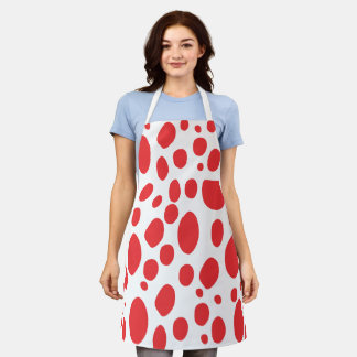 Cute Minimal Abstract Dot Pattern Kitchen Apron エプロン