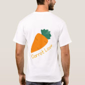 Cute Minimal Carrot Illustration T-Shirt – Carrot  Tシャツ (裏面)