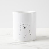 cute minimal design mug ジャンボコーヒーマグカップ (正面)