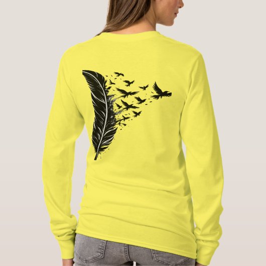 Cute Minimal Graphic Women's T-Shirt Tシャツ (裏面)