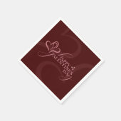 Cute Minimal Modern Chic Cream Script Galentine's  スタンダードカクテルナプキン (角)