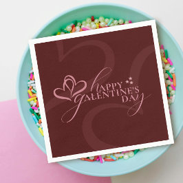 Cute Minimal Modern Chic Cream Script Galentine's  スタンダードカクテルナプキン