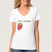 Cute Minimal Strawberry clothing Tシャツ (正面)