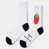 Cute Minimal Strawberry Socks ソックス (左)