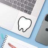 Cute Minimal Tooth Illustration シール (ノートパソコンとiPhone)