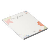 Cute Minimalist Boho Teacher Notepad ノートパッド (アングル)
