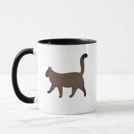Cute Minimalist Cat Graphic | Simple Walking Cat マグカップ