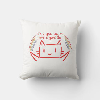 Cute Minimalist Cat Illustration  クッション