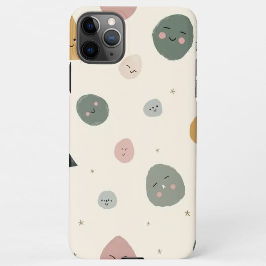Cute Minimalist Faces Phone Case iPhoneケース (裏面)
