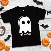 Cute Minimalist Ghost Personalizable Halloween boy Tシャツ