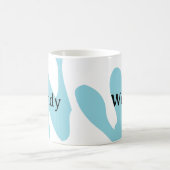 Cute Minimalist Monogram Personalized Mug TeaCup コーヒーマグカップ (中央)