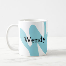 Cute Minimalist Monogram Personalized Mug TeaCup コーヒーマグカップ
