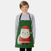 Cute Minimalist Santa Claus エプロン (着用した状態)