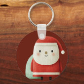 Cute Minimalist Santa Claus キーホルダー (裏面)