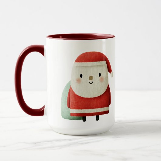 Cute Minimalist Santa Claus マグカップ (左)