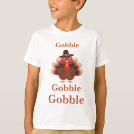 Cute Minimalistic Thanksgiving Funny Gobble Turkey Tシャツ